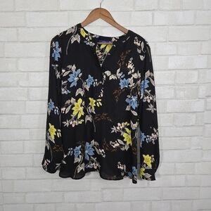 apt 9 long sleeve floral blouse